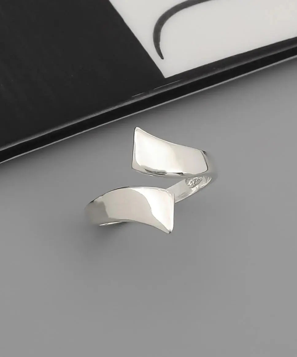 Gümüş Tasarım Kıvrımlı Yüzük