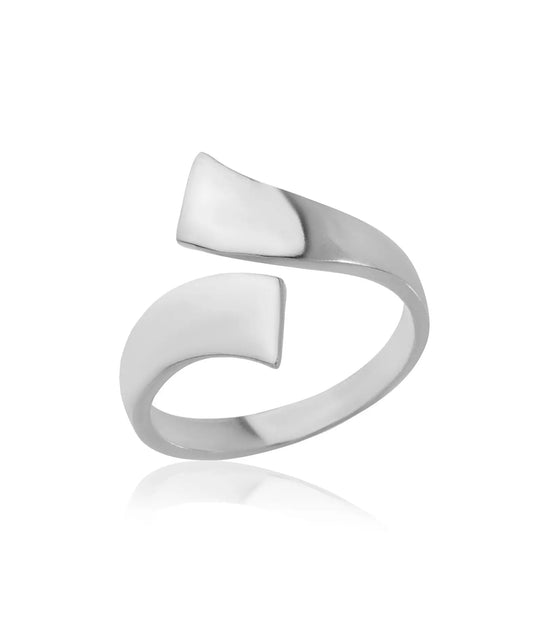 Gümüş Tasarım Kıvrımlı Yüzük