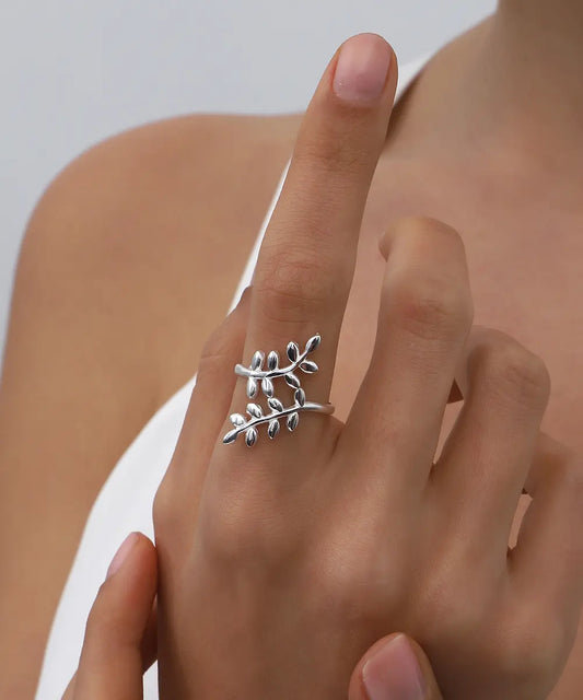 Gümüş Minimal Dal Yüzük