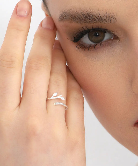 Gümüş Minimal Dal Yüzük