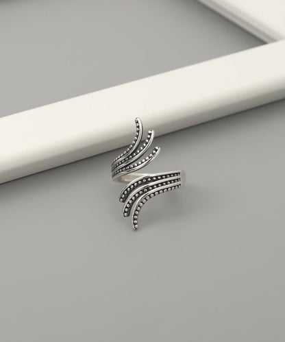 Motifli Bohem Gümüş Yüzük