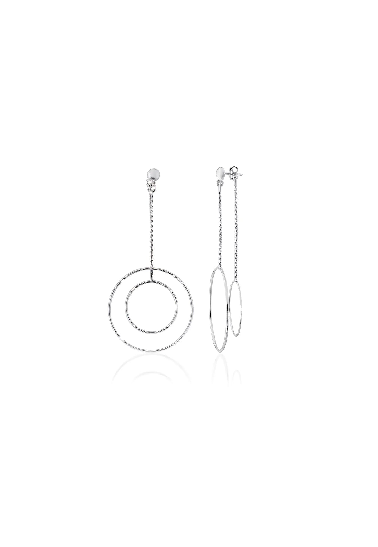 Kadın Çember Sallantılı Gümüş Küpe