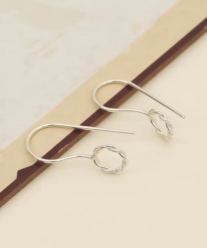 Minimal Motifli Tasarım Gümüş Küpe