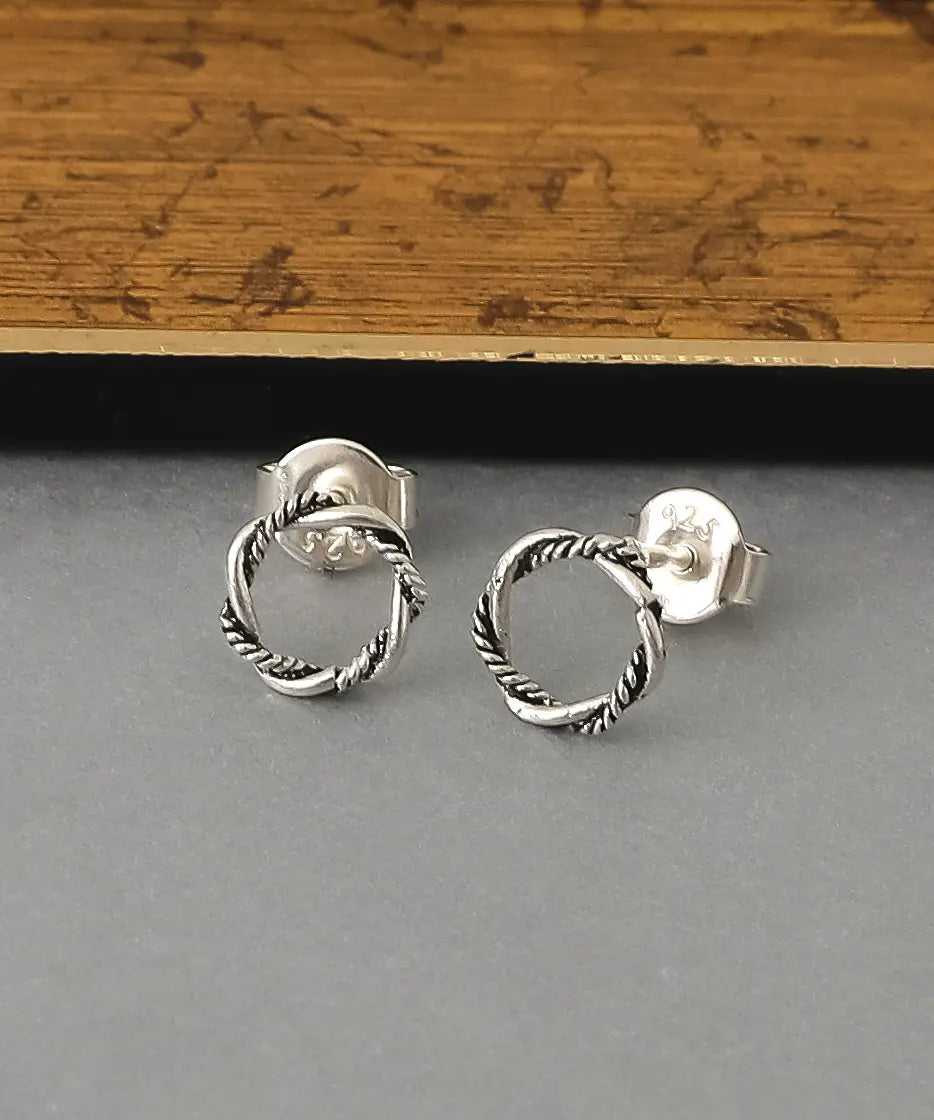 Minimal Halka Gümüş Küpe