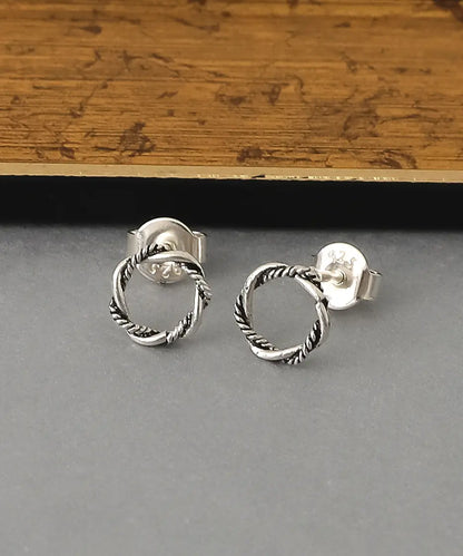 Minimal Halka Gümüş Küpe