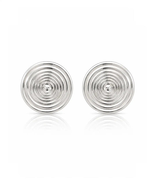 Modern Spiral Tasarım Gümüş Kaplama Küpe