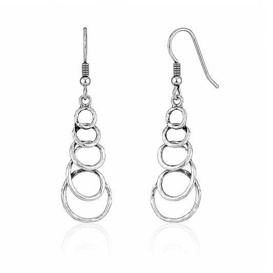 Spiral Sallantılı Gümüş Kaplama Küpe