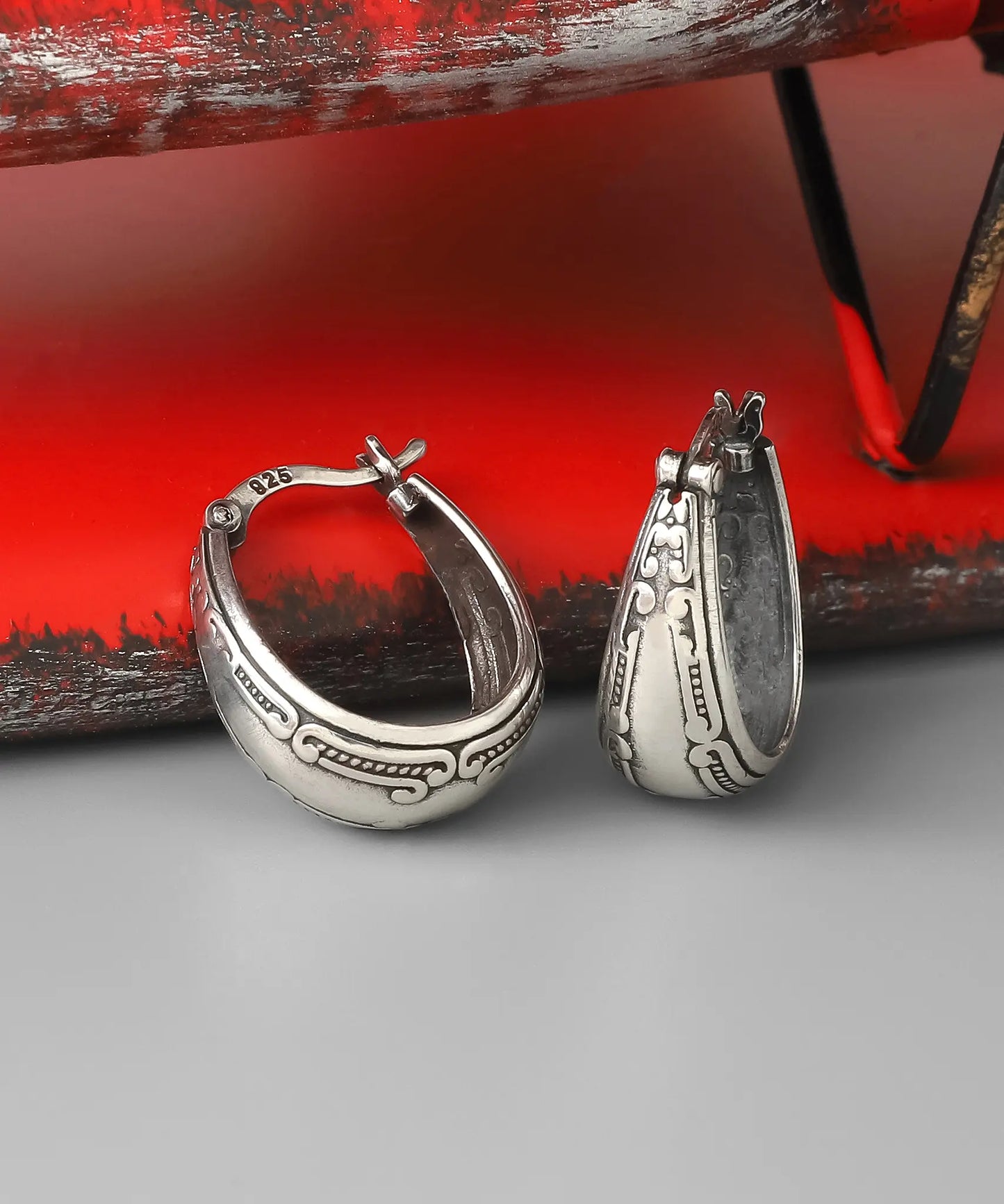 Gümüş Bohem Küpe