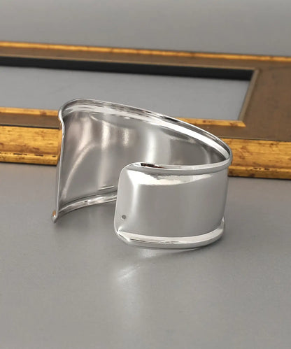 Gümüş Kaplama Modern Cuff Bileklik