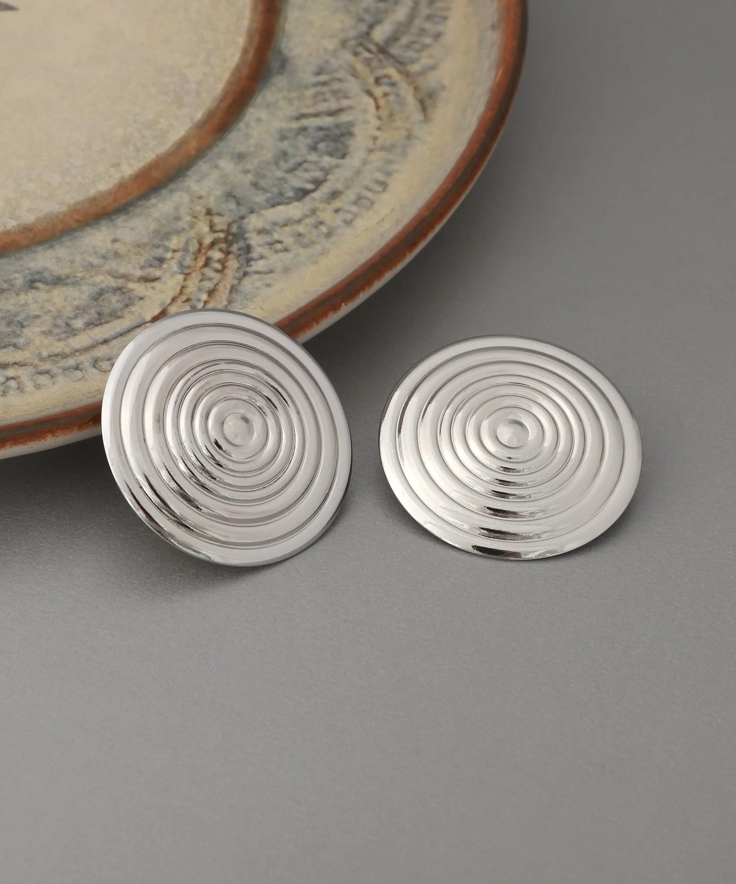 Modern Spiral Tasarım Gümüş Kaplama Küpe
