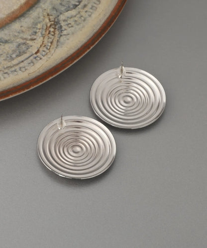 Modern Spiral Tasarım Gümüş Kaplama Küpe