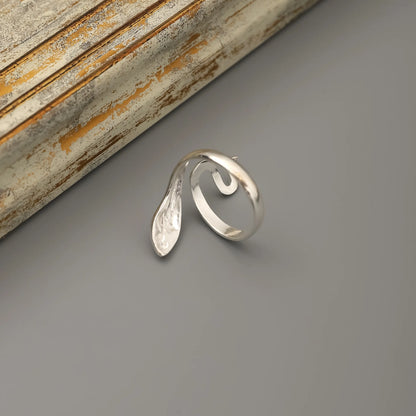 Yılan Ayarlanabilir Gümüş Yüzük