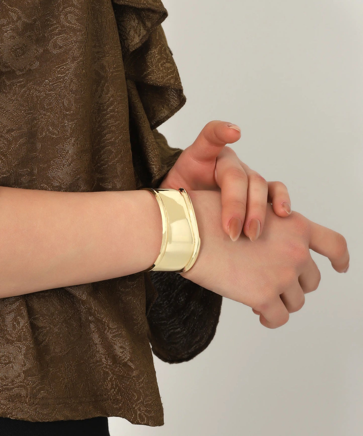 Altın Kaplama Modern Cuff Bileklik