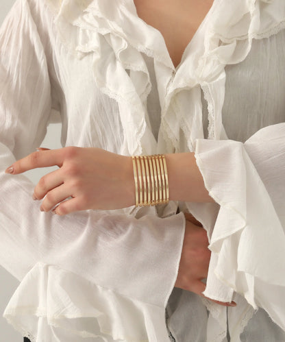 Altın Kaplama Cuff Bileklik