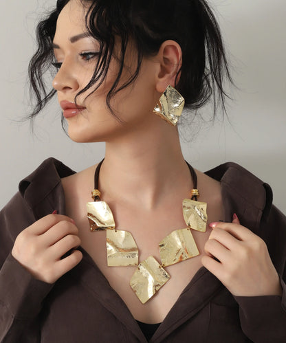 Modern Soyut Tasarım Altın Kaplama Set