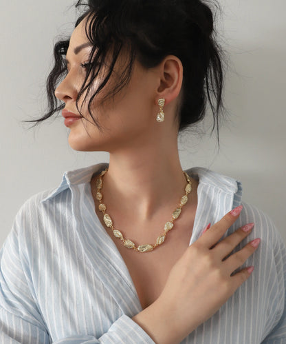 Soyut Tasarım Altın Kaplama Set