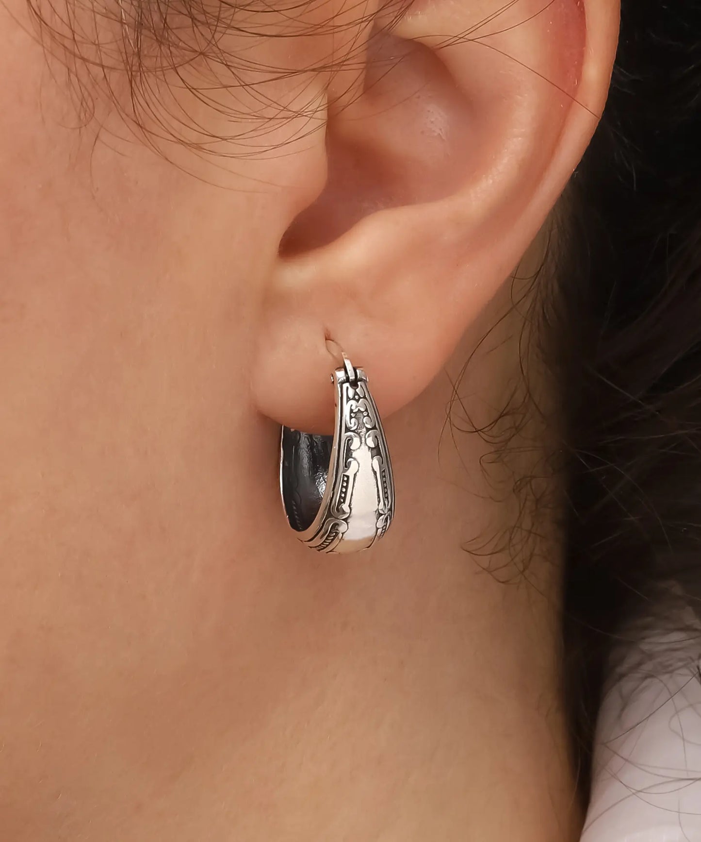 Gümüş Bohem Küpe